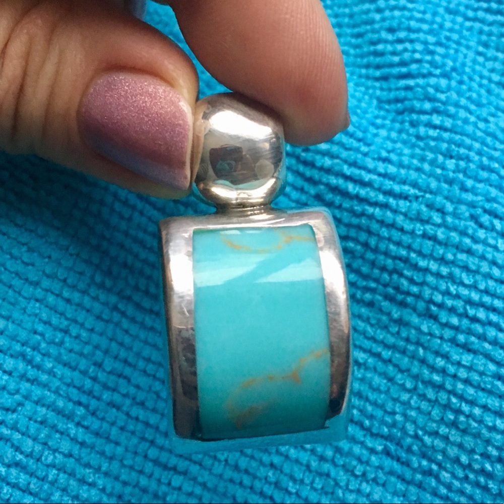 Sterling silver and turquoise pendant